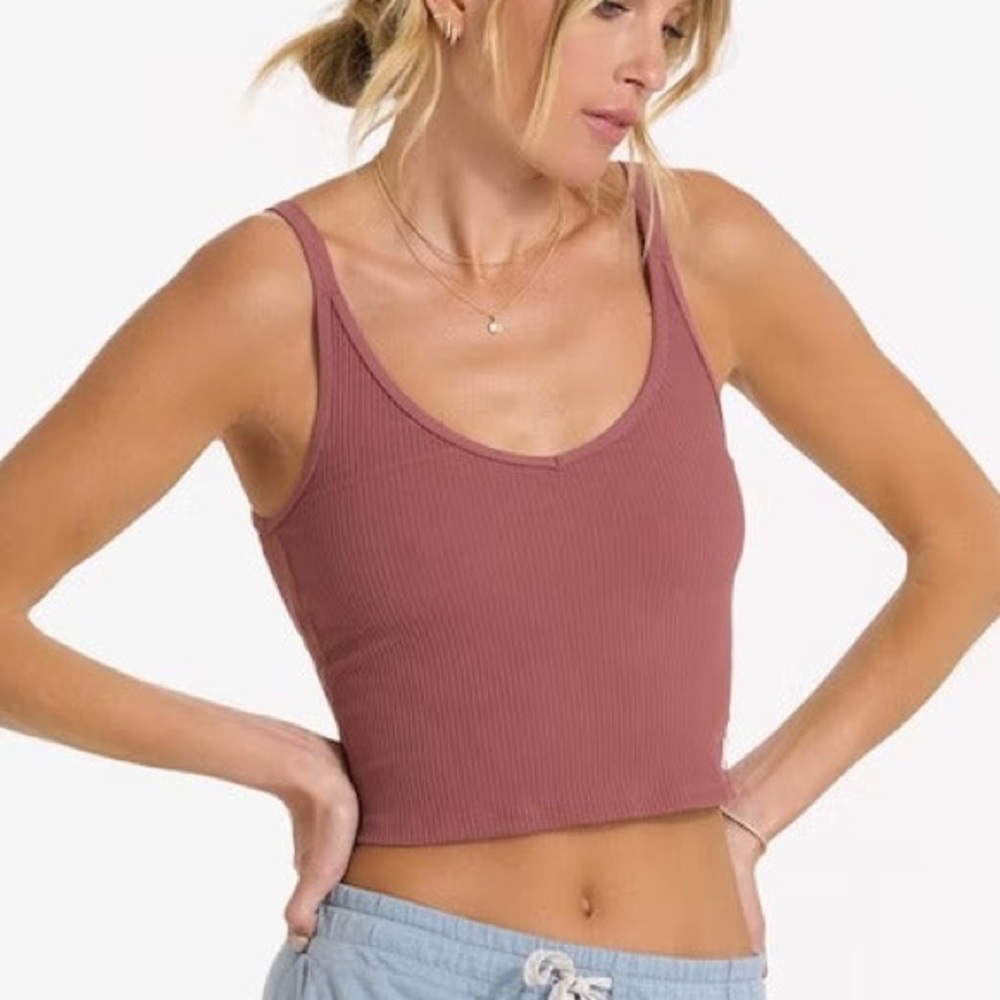 Vuori Ribbed Crop Tank - M